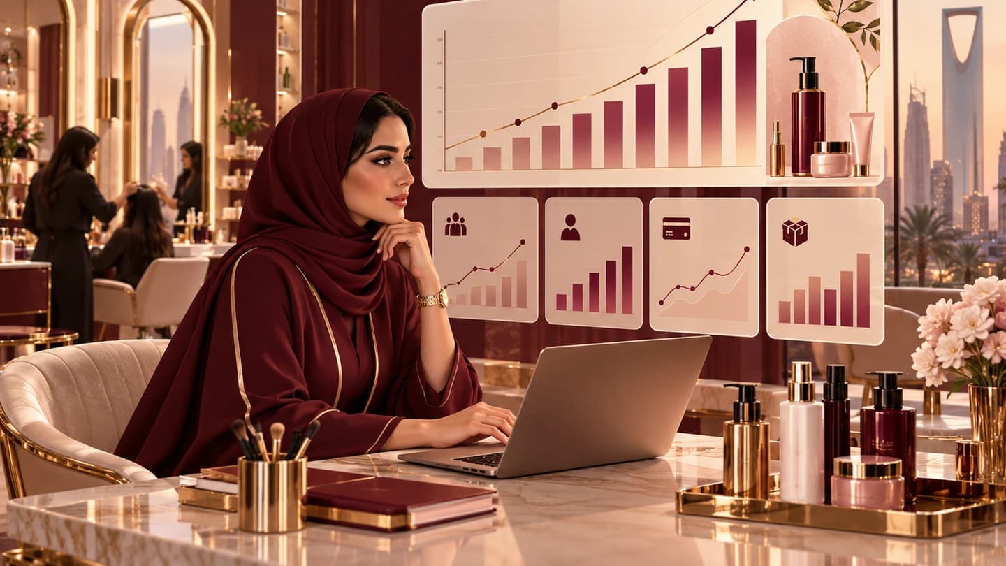 تحليلات نمو الصالون ومتابعة الحجوزات والعملاء والأداء